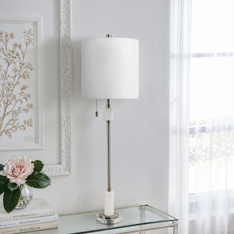 37 Bari Silver Marble Lamp