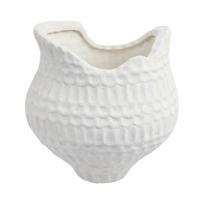 12callan Small 3d Printed Porcelain Vase, Ivory