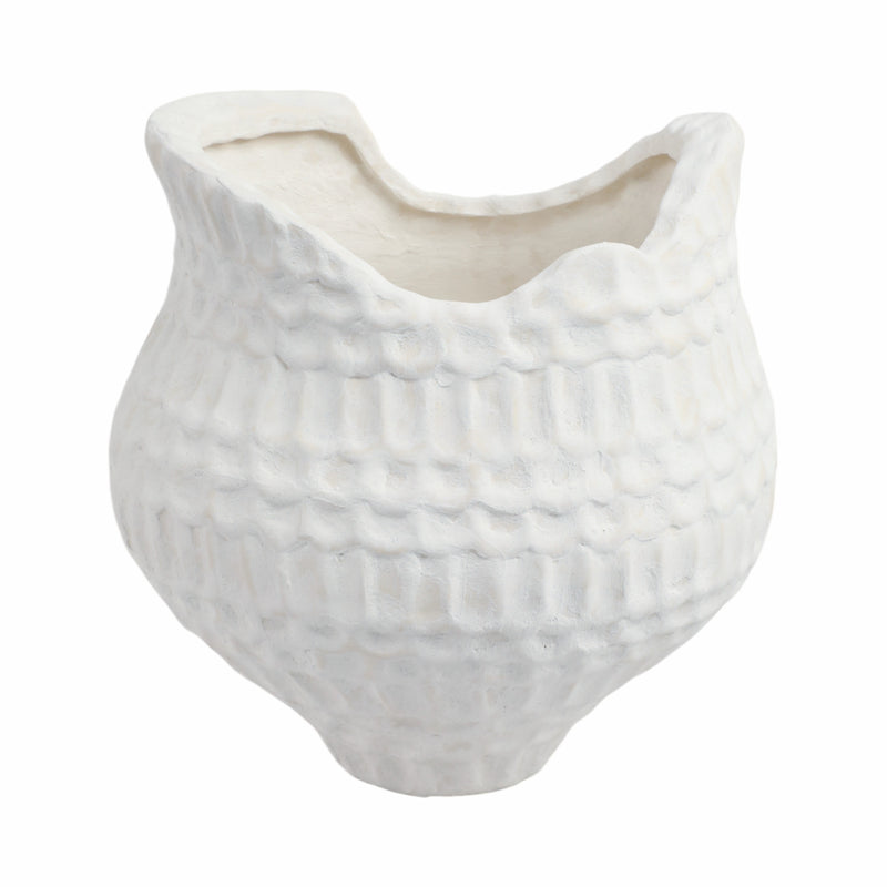 12callan Small 3d Printed Porcelain Vase, Ivory