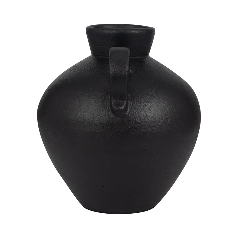 TERRACOTTA, 17 ORGANIC JUG WITH 2 HANDLES, BLACK