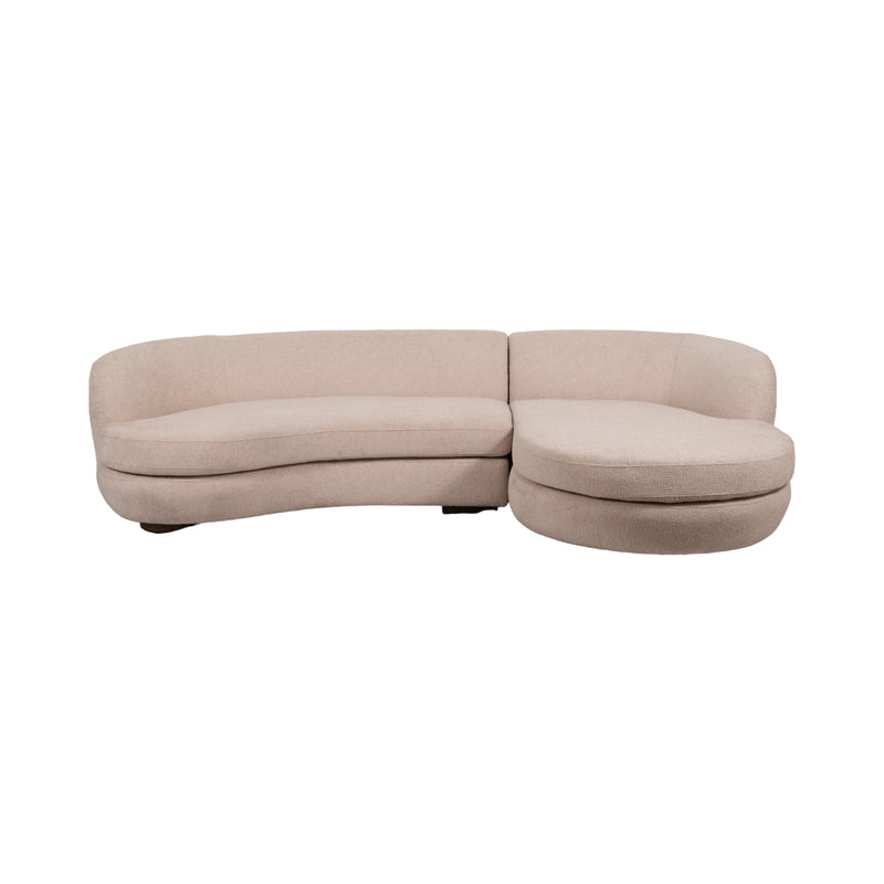 118 Raf Chaise Sofa, Blush 2 Bx