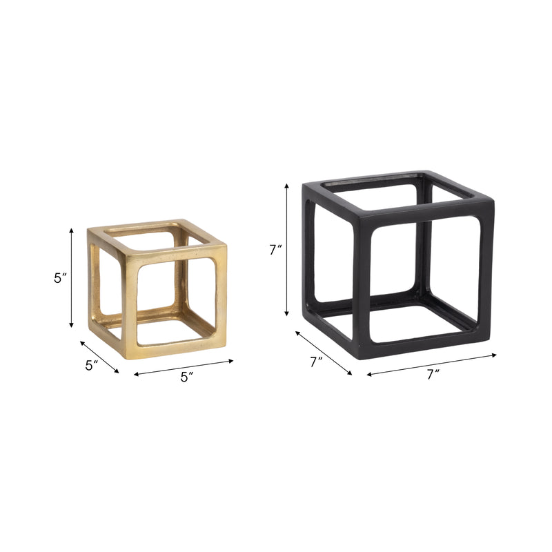 Metal, S/2 5/7 Open Square Object, Multi