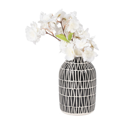 CER, 7 TRIBAL VASE, BLACK