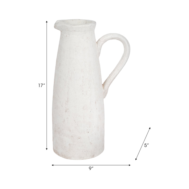 17 Pitcher Rough Finish, White