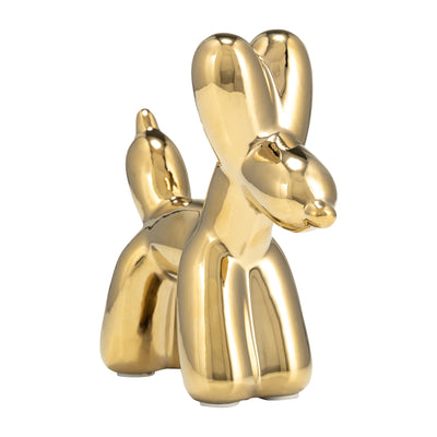 7L BALLOON DOG ANIMAL, GOLD