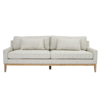 WOOD, 3-SEATER  BOLSTERED SOFA, BEIGE KD