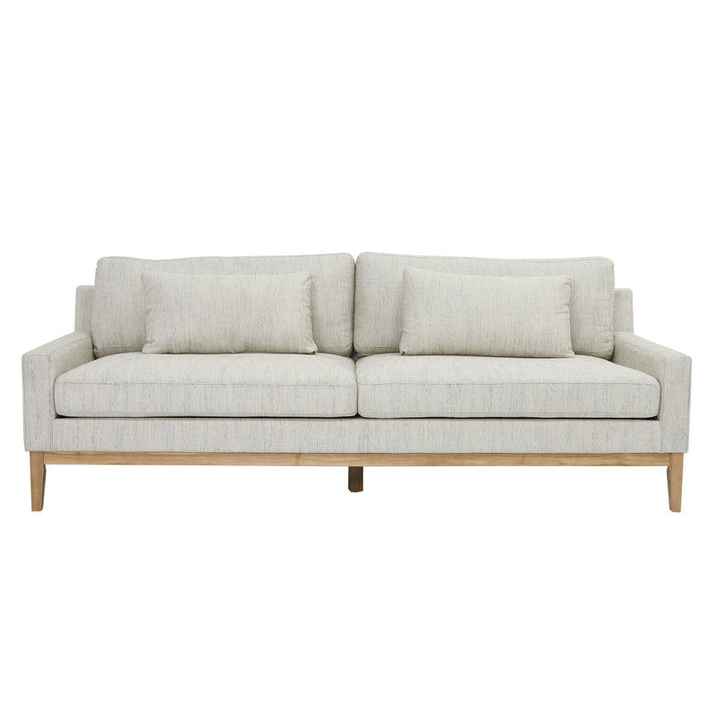 WOOD, 3-SEATER  BOLSTERED SOFA, BEIGE KD