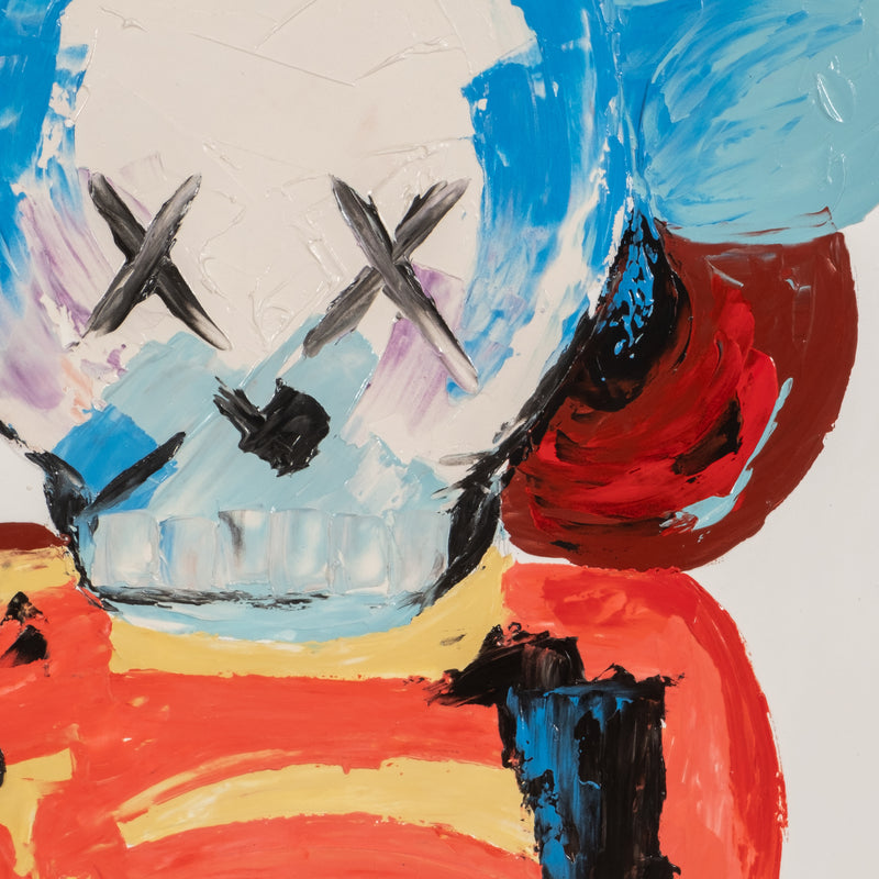 47x59, Hand Painted Colorful Clown, Multi