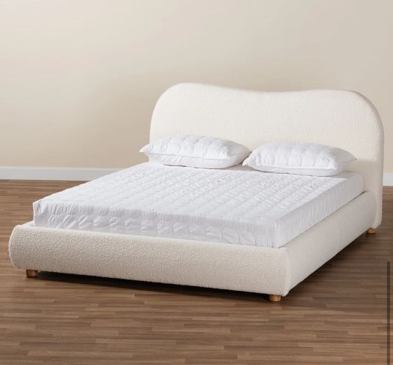 White Boucle MajesticMist Bed