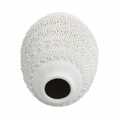 14 Arroyo Medium 3d Printed Porcelain Vase, Ivory