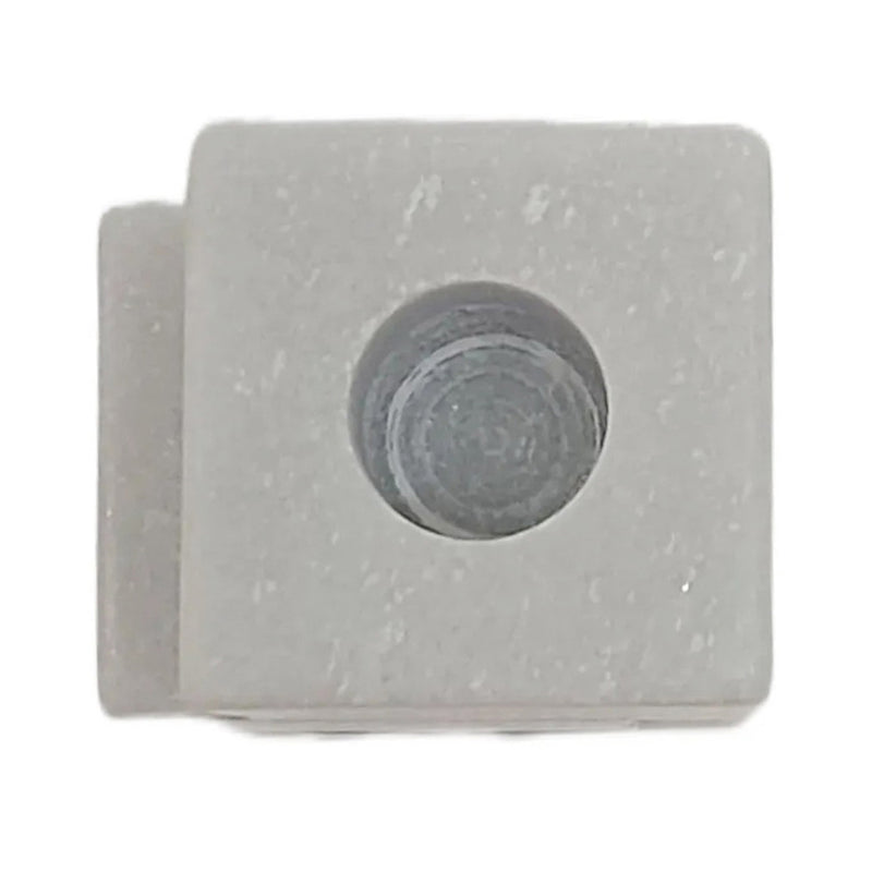 8x3 Stacked Cube Marble Taper Holder, White