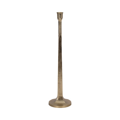 METAL, 20 SQUARED OFF TAPER CANDLEHOLDER, GOLD