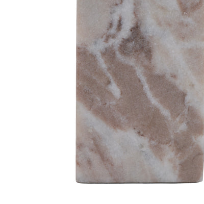 12x3 Chunky Marble Taper Holder, Tan Multi