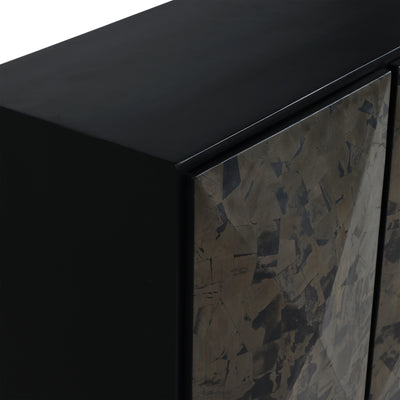 57livio Pyrite Semi-precious Stone&wood Sideboard