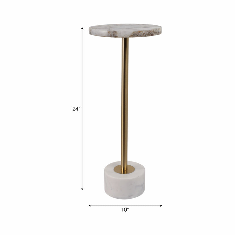 24 Cannes Agate And Marble Accent Table