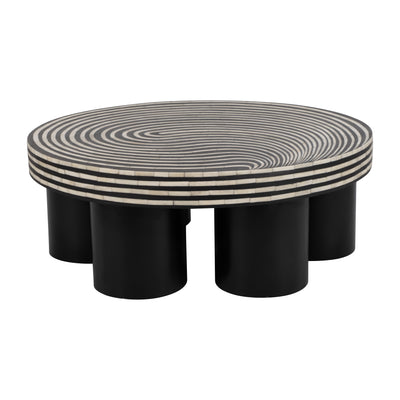 WOOD, 39 STAINED FINISH COFFEE TABLE, BLACK