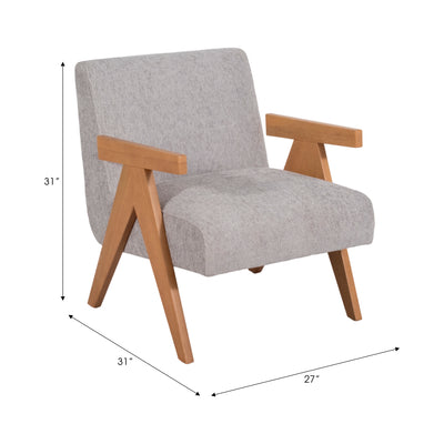 Wood - Scandinavian Accent Chair, Gray