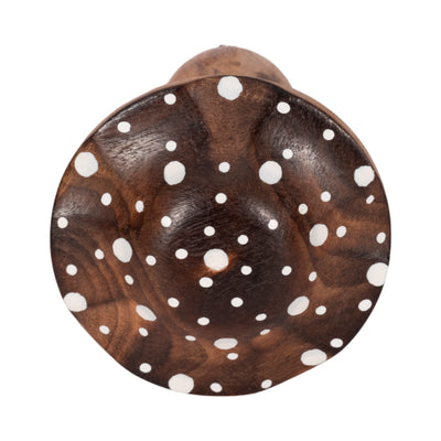 6 Wood Mushroom With White Dots, Brown