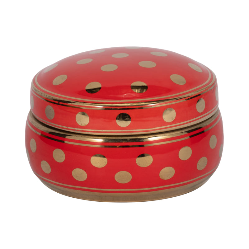 Red/gold Polka Dot Box 7