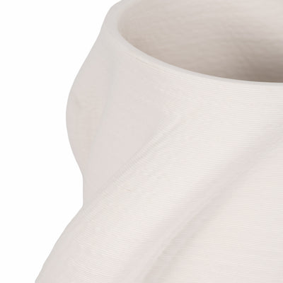 15 MURANO 3D PRINTED LARGE VASE, WHITE