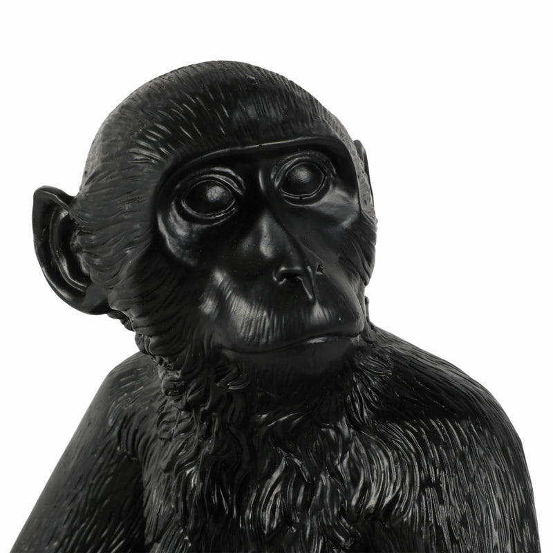 20 Monkey With Lightbulb Table Lamp, Black