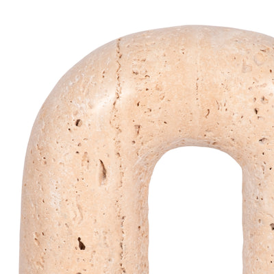 6 Rounded Travertine Arch Object, Tan