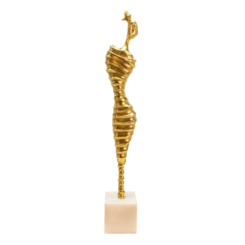 27 METAL MODERN FEMALE MUMMY DECO, GOLD