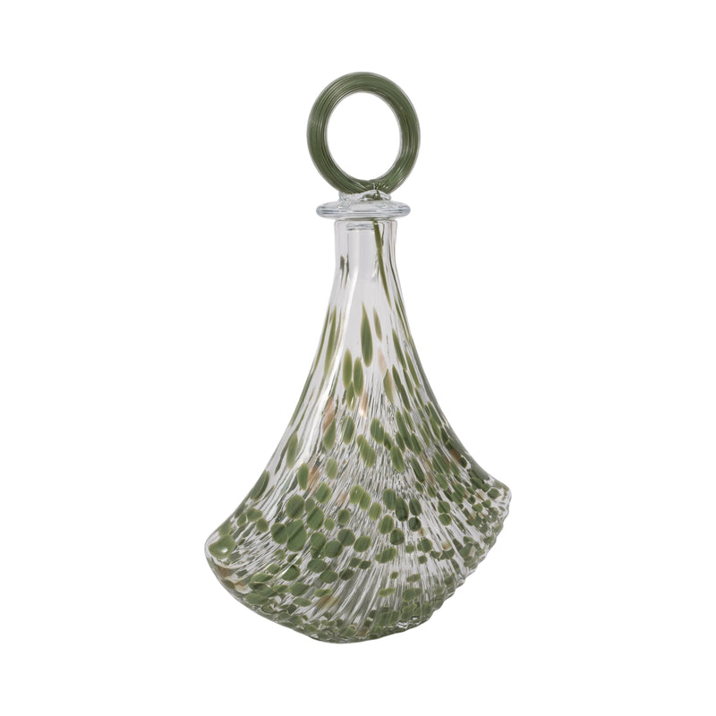 20 Curran Art Glass Bottle, Green