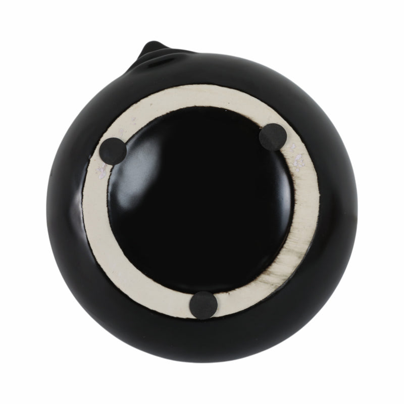 Ceramic 7 Face Planter, Matte Black