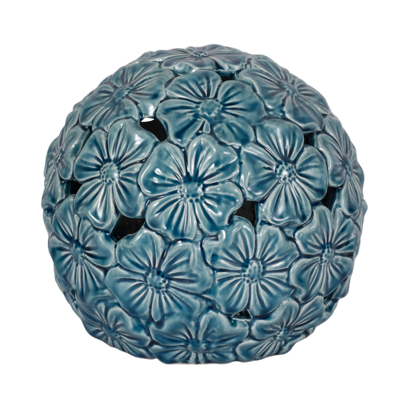 1o Flower Cut-out Garden Orb, Blue