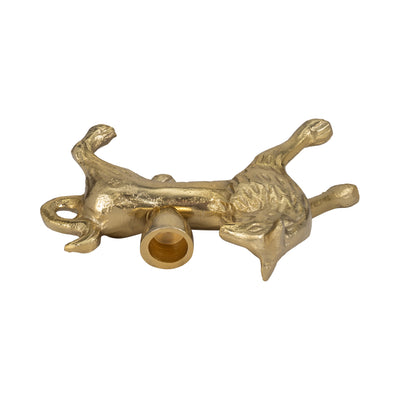 8 Fox Taper Candle Holder, Gold