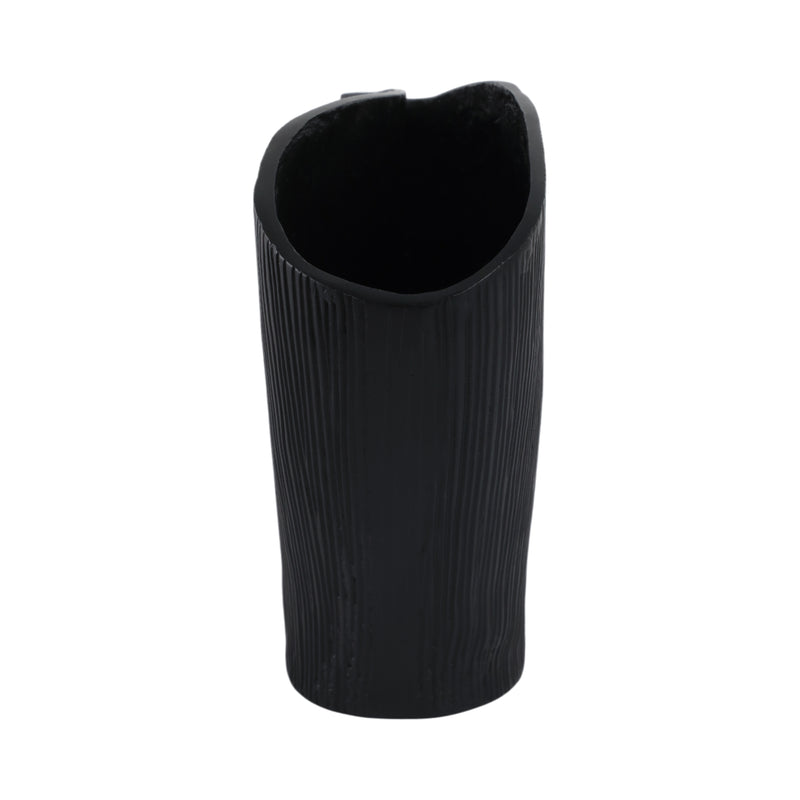 Metal, 16 Corinth Medium Black Vase