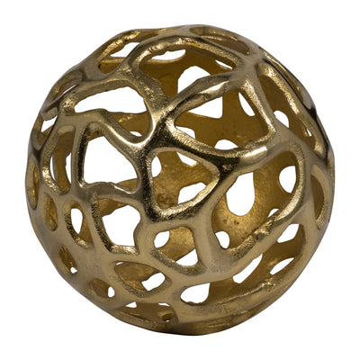 Metal, 6 Cut-out Orb, Gold