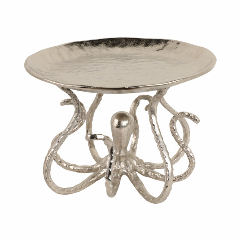 14 Octopus Holding Up Bowl, Silver