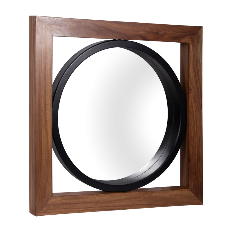 47x47, Mirror In Box, Brwn/blk