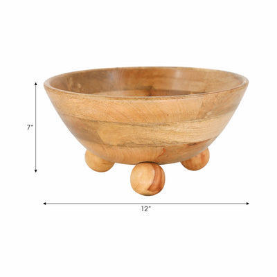 12 Bowl With Ball Feet, Nat