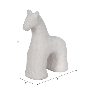 9 Textured Horse, White