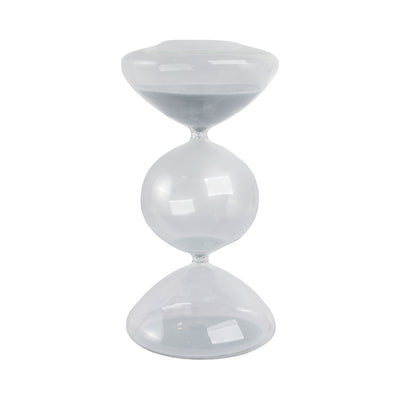 10x5 Glass 60min Large Bubble Sandtimer, Clear