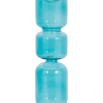 12 Mixed Bubble Taper Candleholder, Blue