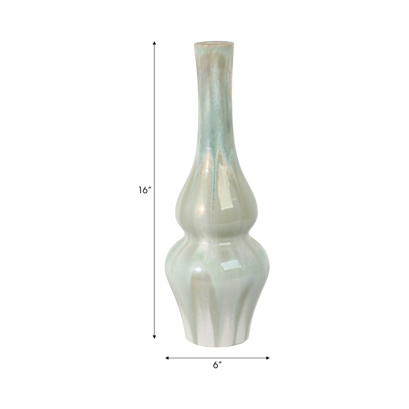 16 Everette Small Green Ceramic Vase