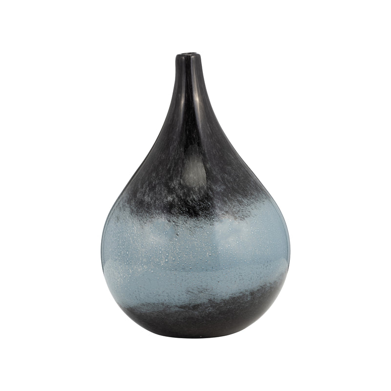 GLASS, 12 VASE BLUE OMBRE