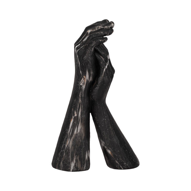 13 Marbled Hands Sculpture, Black/white