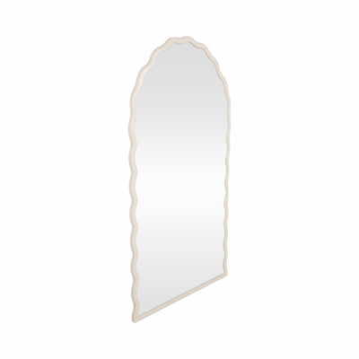 31x59 Wavy Leaner Mirror, White