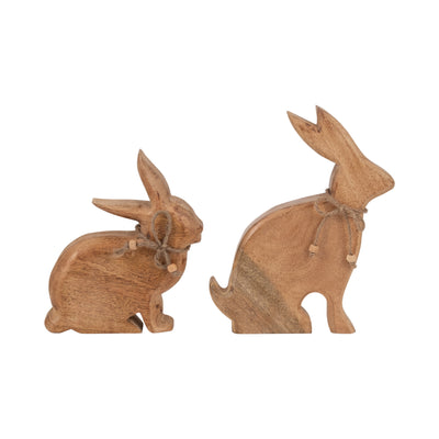 Mango Wood, 10 Rabbit, Brown