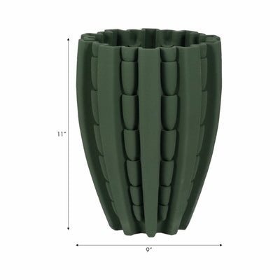 11 LAKELAND 3D PRINTED VASE, GREEN