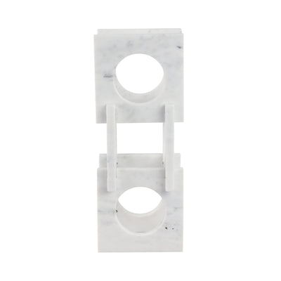 17 Vino Marble Wine Holder, White