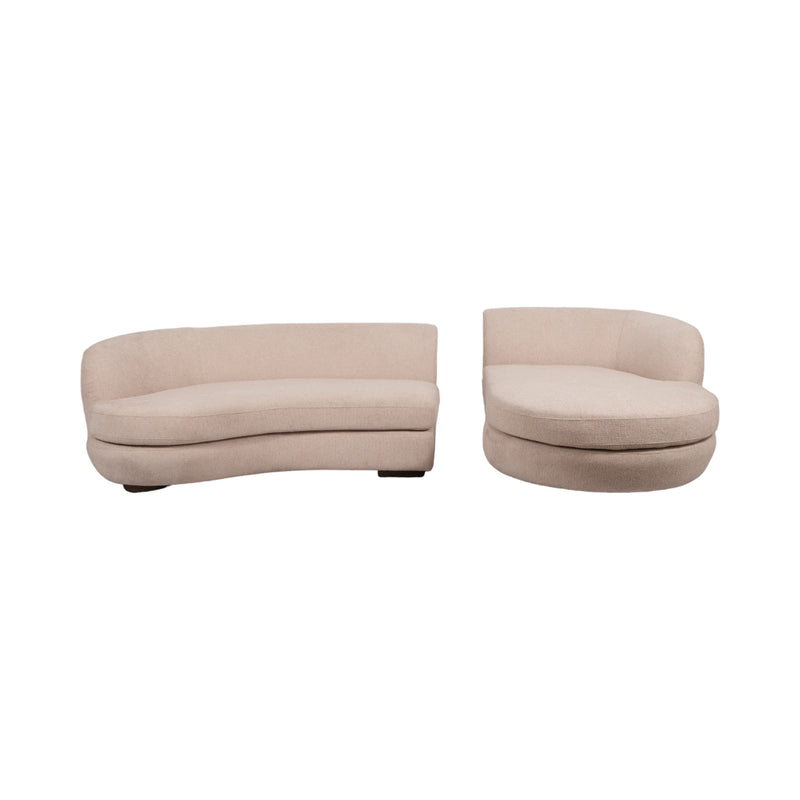 118 Raf Chaise Sofa, Blush 2 Bx