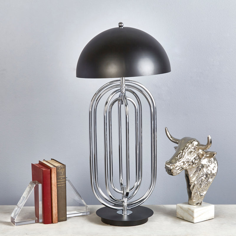 Metal 28 Art Deco Table Lamp,silver