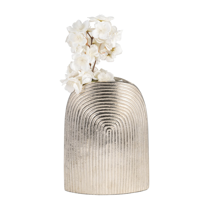 METAL, 11 ARCH VASE, SILVER