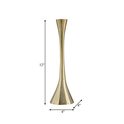 12 Metal, Taper Candle Holder, Brass